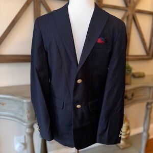Boys IZOD Navy Blue Blazer Jacket size 14